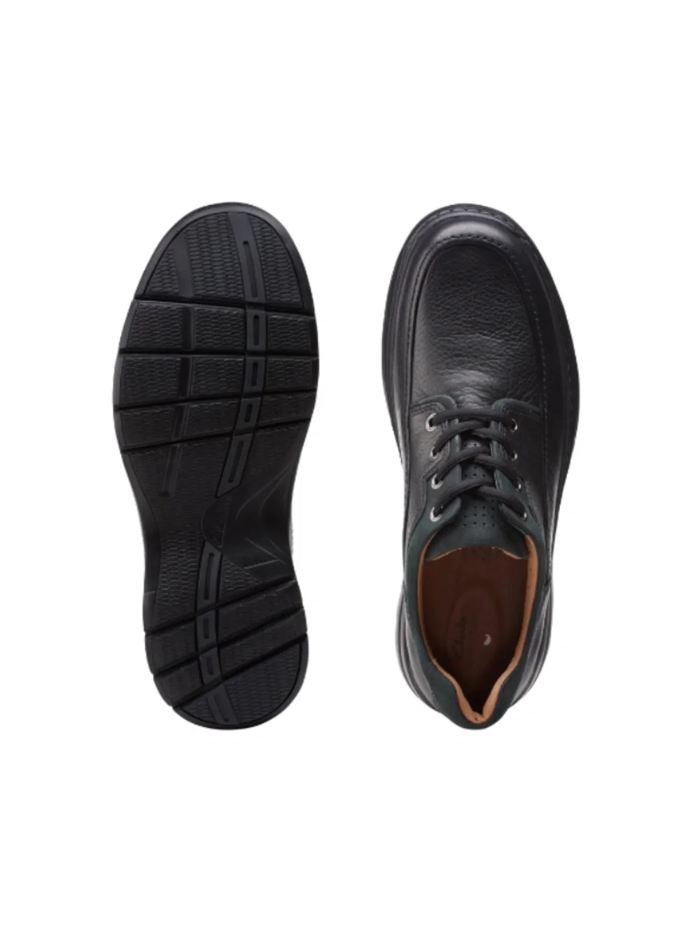 Mens Clarks Brawleylace Oxfords in Black Leather. 26151336 - Picture 6 of 6